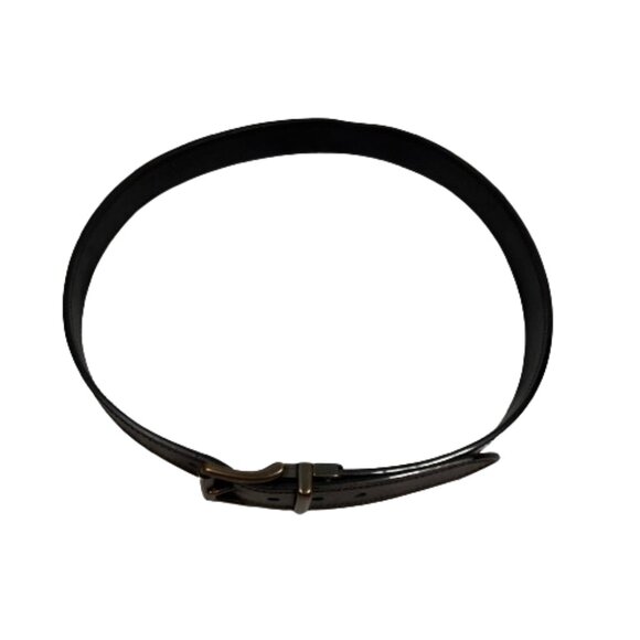 Columbia Mens Leather Belt Size 36 Brown Classic Top Stitching Metal Hardware - Picture 2 of 8